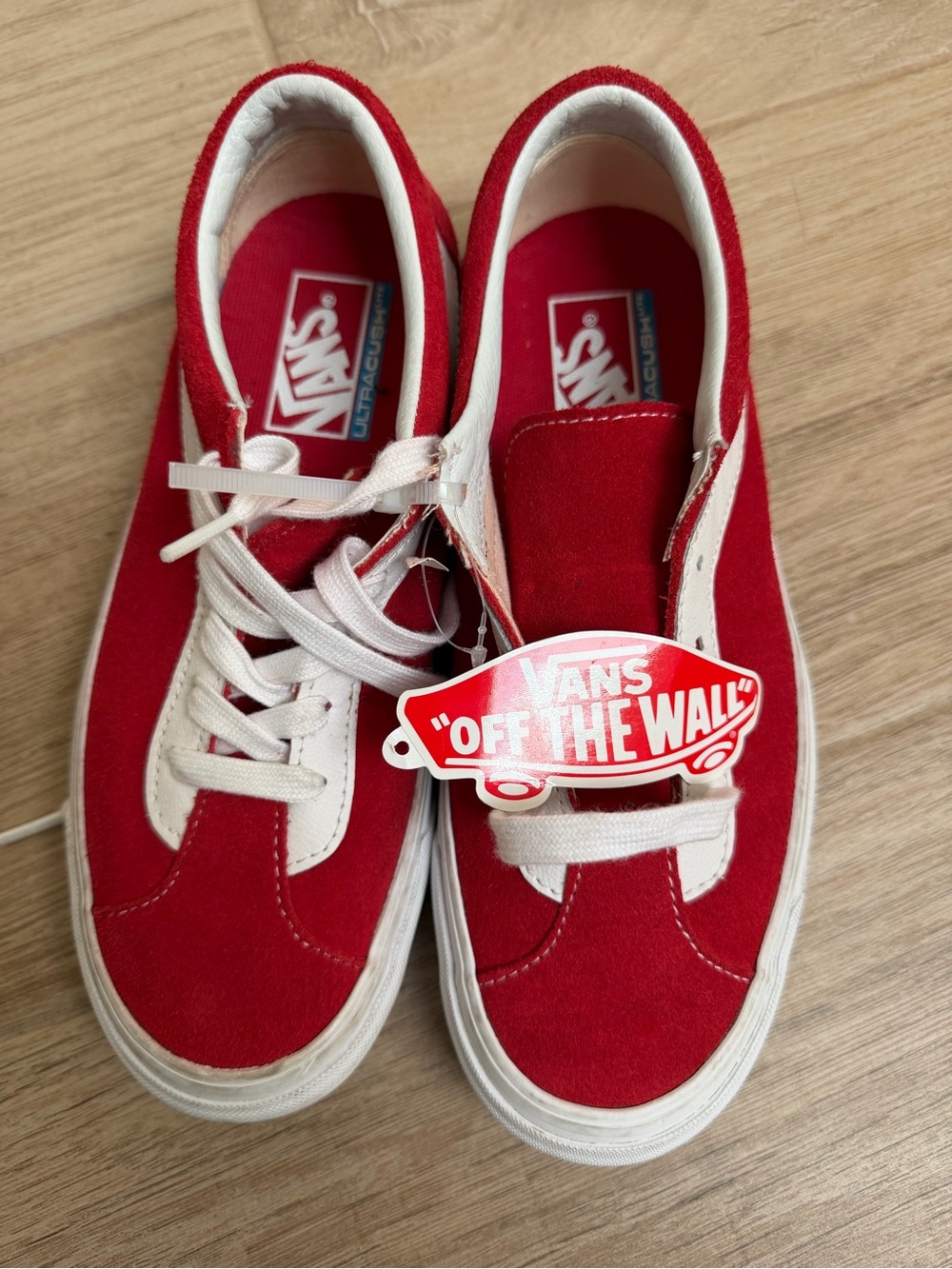 NWT Vans Red & White Classic Skate Sneakers
